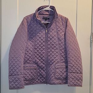 Lafayette 148 Quilted Jacket Coat Lavender Purple Womens Size 8 EUC